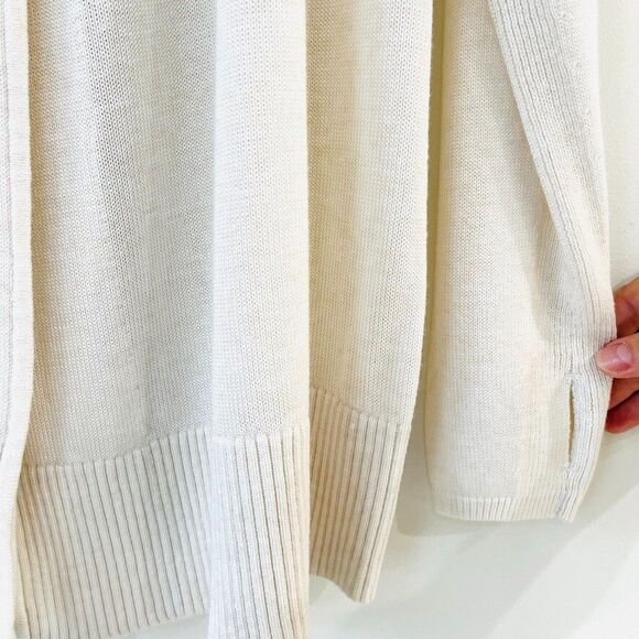 Lululemon Peace Of Mind Soft Wrap Hooded White Cardigan Sweater Size 10 - Picture 6 of 11